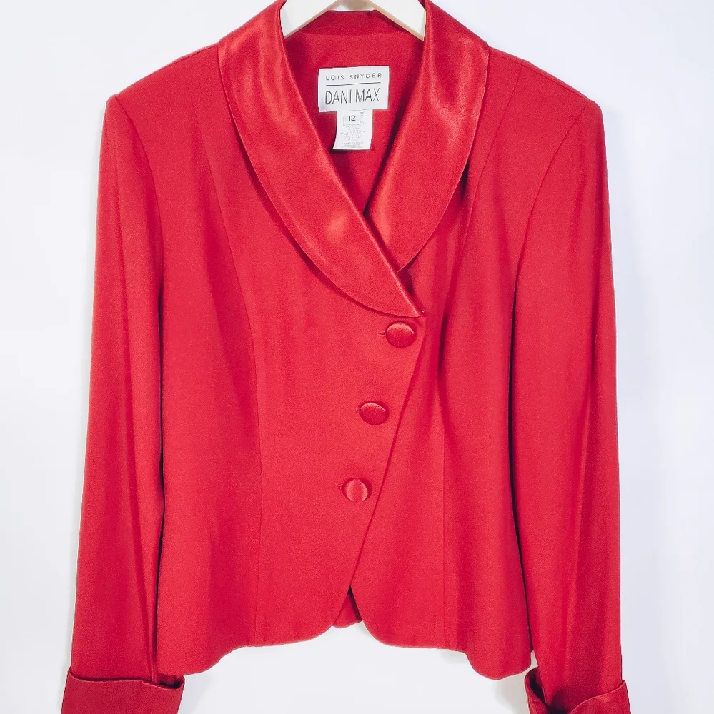 Satin Trim Suit Jacket